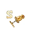 2028 14k Gold-dipped Initial Button Earrings In Gold