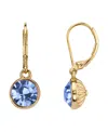 2028 14k Gold-dipped Lt. Sapphire Blue Faceted Drop Earrings In Blue