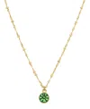 2028 14k Gold-dipped Pendant Necklace In Green