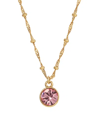 2028 14k Gold-plated Pink Charming Pendant Necklaces