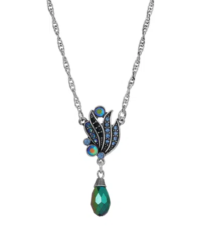 2028 Ab Drop Necklace In Blue