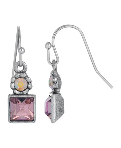 2028 Amethyst Wire Earrings In Purple