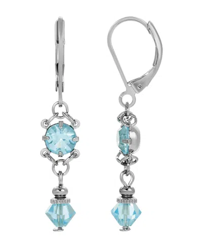 2028 Aqua Drop Earrings In Blue