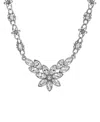 2028 Austrian Crystal Flower Necklace In Clear