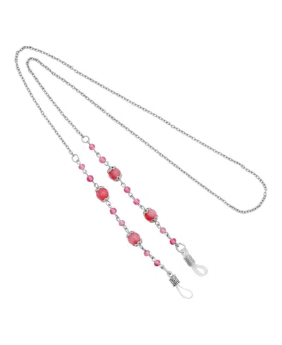 2028 Bead Eyeglass Holder In Pink