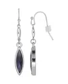 2028 Blue Navette Wire Earring In Blue