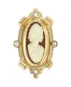 2028 Carnelian Cameo Oval Pin In Carnelian