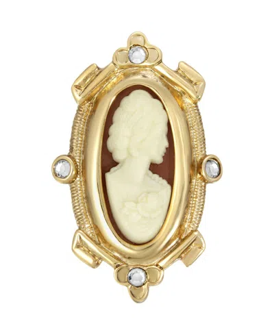 2028 Carnelian Cameo Oval Pin