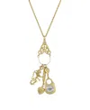 2028 Charm Compass Heart Lion Necklace In Gold-tone