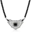 2028 Crystal And Imitation Marcasite Collar Beaded Necklace In Black