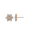 2028 Crystal Flower Stud Earring In White