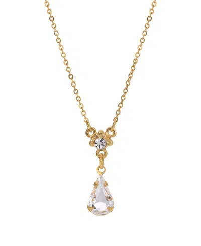 2028 Crystal Gold-tone Pendant Necklace In No Color