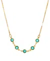 2028 Crystal Green Channel Necklace In Green