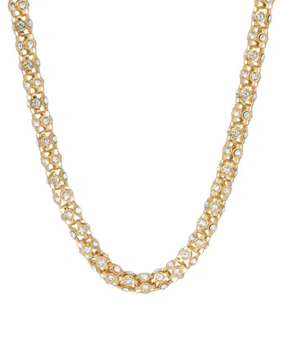 2028 Crystal Stone Necklace In Yellow