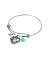 2028 Crystal Turquoise Heart Horse Head Bracelet In Turquoise