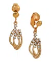 2028 Crystal Vintage Drop Clip Earrings In Yellow