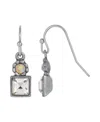 2028 Crystal Wire Earrings In Silver-tone