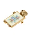 2028 Dog Frame With Floral Decal Pin In Multi