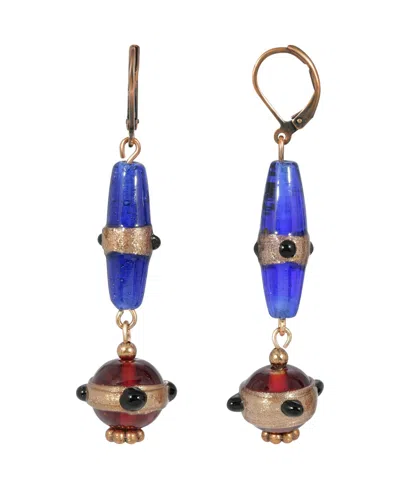 2028 Drop Earrings In Blue