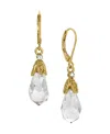 2028 Faceted Crystal Drop Earrings In Yellow