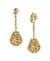 2028 Filigree Chain Drop Earrings In Yellow