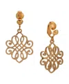 2028 Filigree Clip Earrings In Yellow