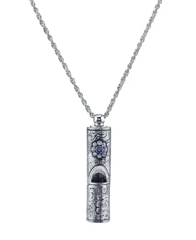 2028 Flower Necklace In Blue