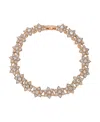 2028 Glass Flower Bracelet In White