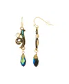 2028 Glass Multi Ab Bead Earrings In Multi