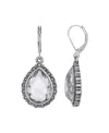 2028 Glass Silver-tone Teardrop Earrings In No Color