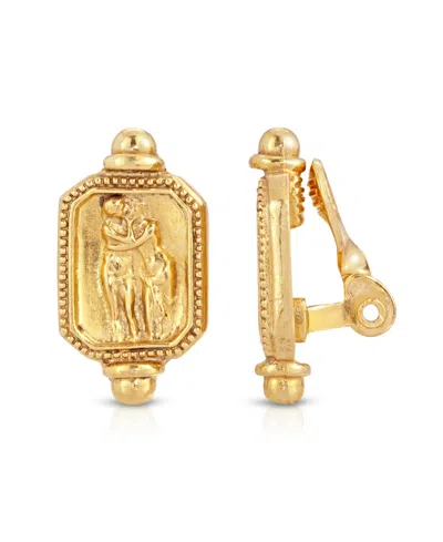 2028 Gold Tone Adoration Clip Earrings