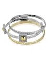 2028 Gold-tone And Silver-tone 3 Piece Bangle Set In Multi