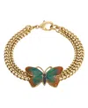 2028 Gold-tone Butterfly Statement Bracelet In Multi