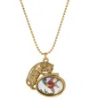 2028 Gold-tone Cat Clear Acrylic Fishbowl Necklace In Gold