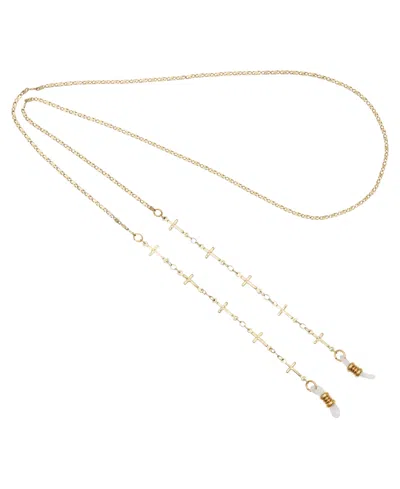 2028 Gold-tone Cross Link Eyeglass Holder In Yellow