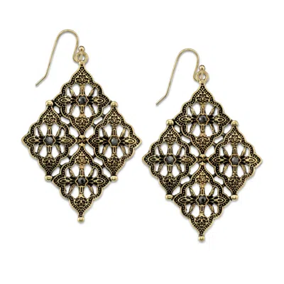 2028 Gold-tone Diamond Shaped Earrings