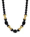 2028 Gold-tone Jet Bead Necklace In Black