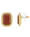 2028 Gold-tone Post Earrings In Red