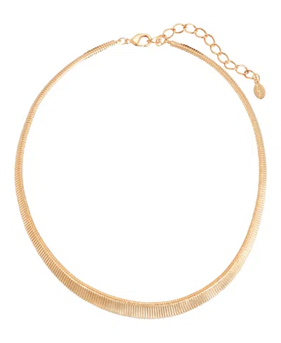 2028 Gold-tone Textured Omega Collar Necklace In Yellow