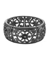 2028 Hematite-tone Stretch Bracelet In Black