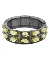 2028 Hematite-tone Stretch Bracelet In Black
