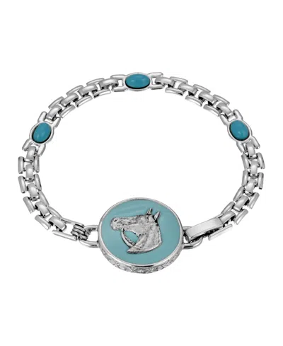 2028 Horse Head Bracelet In Turquoise