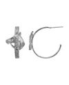 2028 Horse Head Hoop Earrings In Silver