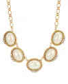2028 Imitation Pearl Adjustable Necklace, 16" + 3" In White