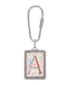 2028 Initial A-z Floral Key Fob In Multi-a
