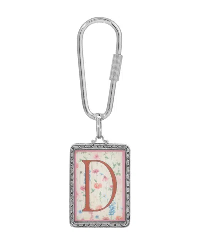 2028 Initial A-z Floral Key Fob In Multi-d