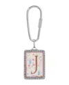 2028 Initial A-z Floral Key Fob In Multi-j