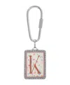 2028 Initial A-z Floral Key Fob In Multi-k
