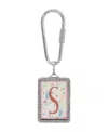 2028 Initial A-z Floral Key Fob In Multi-s