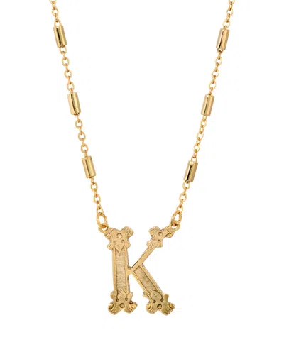2028 Initial Necklace In Yellow-k